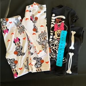 NWT- Disney Character Minnie Mouse 4-piece Halloween Pajama Set - Size 4T